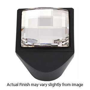 3196 - Large Crystal Knob - Matte Black