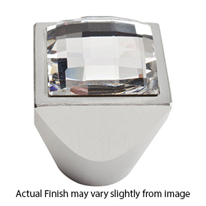 3196 - Large Crystal Knob - Matte Chrome