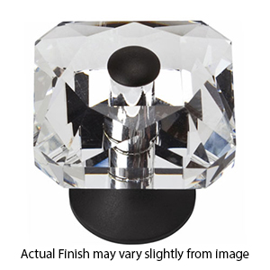 3209 - Square Crystal Knob - Matte Black