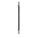 AP05 - Zanzibar - 17" Appliance Pull - Black Leather/ Brushed Nickel