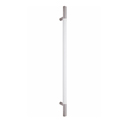 AP05 - Zanzibar - 17" Appliance Pull - White Leather/ Brushed Nickel