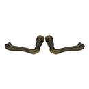 Baldwin Door Lever Dummy TRIM ONLY Minus Rose - Satin Brass & Black