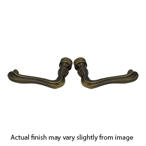 Baldwin Door Lever Dummy TRIM ONLY Minus Rose - Satin Brass & Black