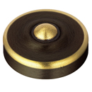 0129-050 - Colonial 1" Screw Cover - Satin Brass & Black