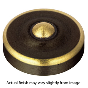 0129-050 - Colonial 1" Screw Cover - Satin Brass & Black