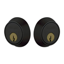 8011 Baldwin Double Cylinder Low Profile Deadbolt - Contemporary - Satin Black