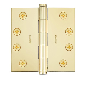 1040.003.I - Baldwin 4" x 4" Residential Door Hinges - Polished Brass