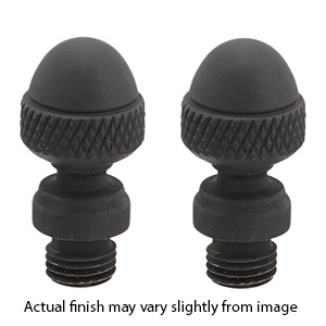 Baldwin Acorn Tip Hinge Finials - Satin Black