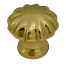Baldwin Melon Shape Cabinet Knob - Polished Brass