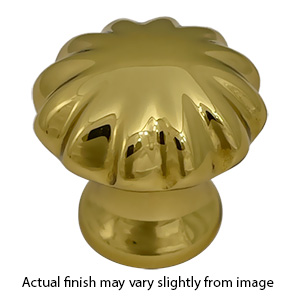 Baldwin Melon Shape Cabinet Knob - Aged Brass