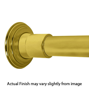 60" Shower Rod - Decorative - Polished Brass