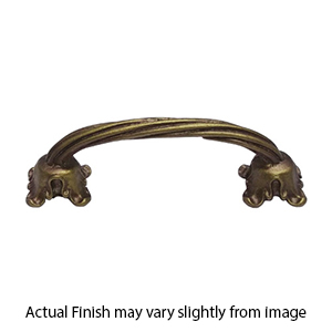 848-3 - Carpe Diem Acanthus 4" Cabinet Pull - Antique Brass