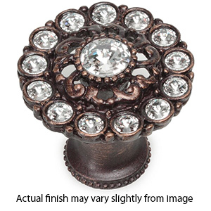 1203 - Cache - Large Round Knob w/Multiple Crystals