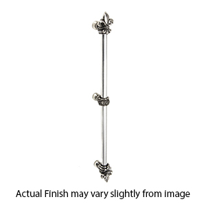 606 - Charlemagne - Fleur De Lys 22" Appliance Pull - 1/2" Bar