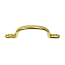 4-5/16" Arched Cabinet Pull - Polished Brass