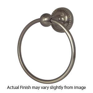 English Rope Towel Ring - Satin Nickel