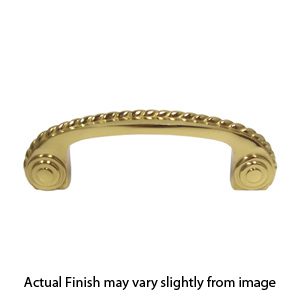 Worthington Rope 3" cc Cabinet Pull - Polished Brass