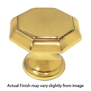 4935.030 - Baldwin 1-3/8" Octagonal Cabinet Knob - Polished Brass