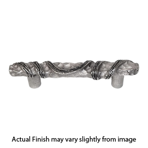 Emenee - 3" cc Hammered Pull - Antique Matte Silver