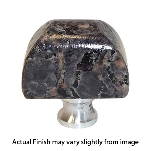 1.25" Baltic Brown Granite Cabinet Knob - Polished Chrome base