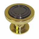 Cabinet Knob - Polished Brass/ Black Nickel