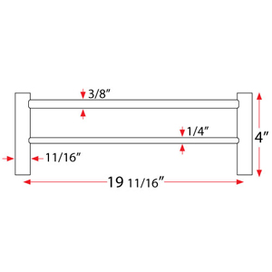 61310 - Dekkor - Double Towel Bar - Brushed Stainless Steel