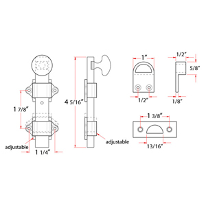 Dutch Door Bolt - Heavy Duty