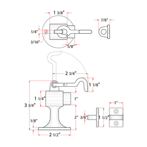 Cement Floor Mount Bumper w/Hook - Heavy Duty