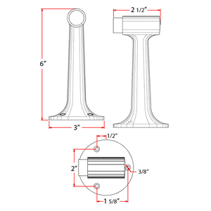 Floor Mount Bumper - Heavy Duty - 6"