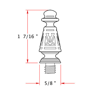 Mortise Hinge - Ornate Design