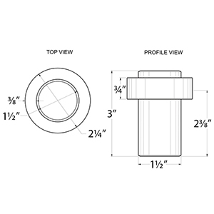 3" Round Floor Bumper