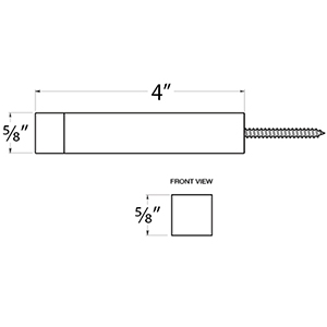 Modern Square Baseboard Doorstop