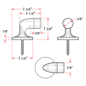 Floor Door Bumper - 1 3/8"