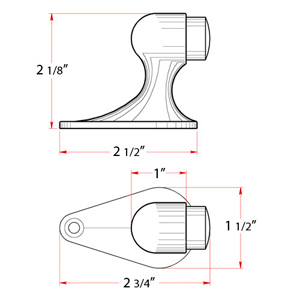 Floor Door Bumper - 2 1/8"