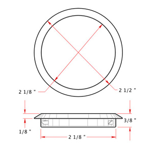 Round Flush Pull - 2 1/8"