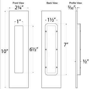 Rectangular Flush Pull