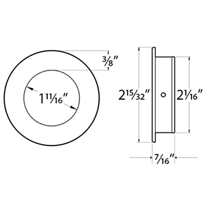 Round Heavy Duty Flush Pull