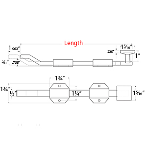 Modern Offset Surface Bolt