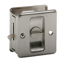 Sliding Door Pocket Lock - Privacy - Satin Nickel