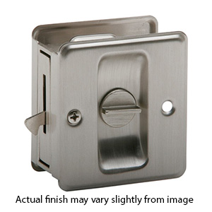 Sliding Door Pocket Lock - Privacy - Satin Nickel