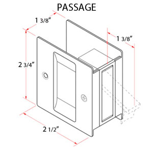 Sliding Door Pocket Lock - Passage & Privacy