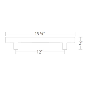 86351 - Contemporary Brass - 12" Bar Appliance Pull