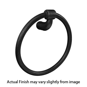 2501 - Wrought Steel - Towel Ring - Rosette # 1