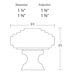 86563 - Deco Crystal Cabinet Knob