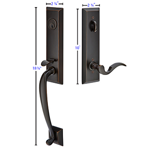 Emtek - Adams Tubular Left-Hand Lever Entrance Set