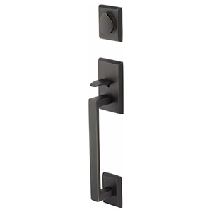 Emtek - Rustic Modern Rectangular Tubular Knob Entrance Set