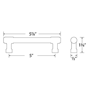 86688 - Industrial Modern - Jasper 5" Pull