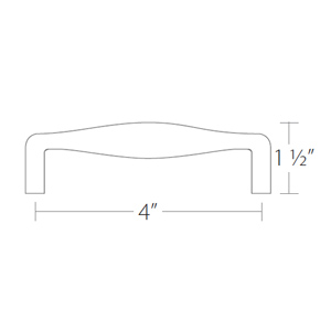 86311 - Mid Century Modern - 4" Dane Pull