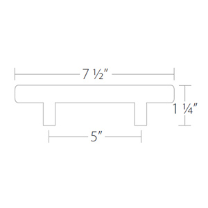 86361 - Contemporary Brass - 5" Bar Pull