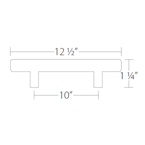 86364 - Contemporary Brass - 10" Bar Pull